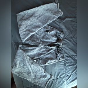 Vintage faded distressed jeans